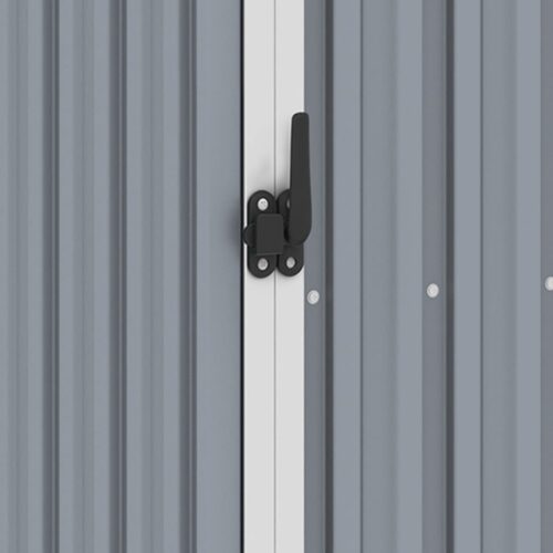 Garden Firewood Shed Grey 245x98x159cm Galvanised Steel - Image 5