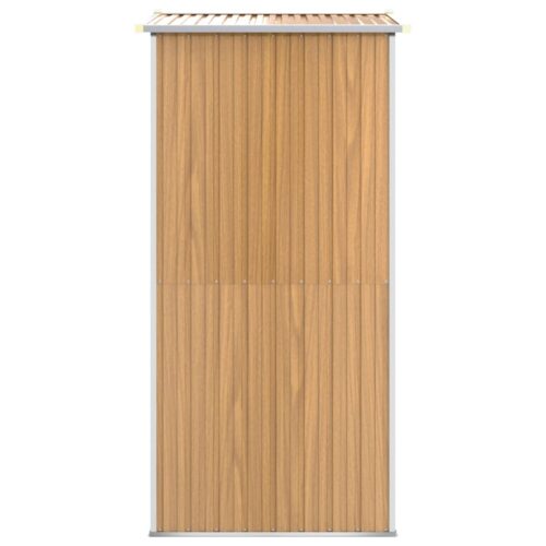 Garden Shed Light Brown 192x108x223cm Galvanised Steel - Image 4