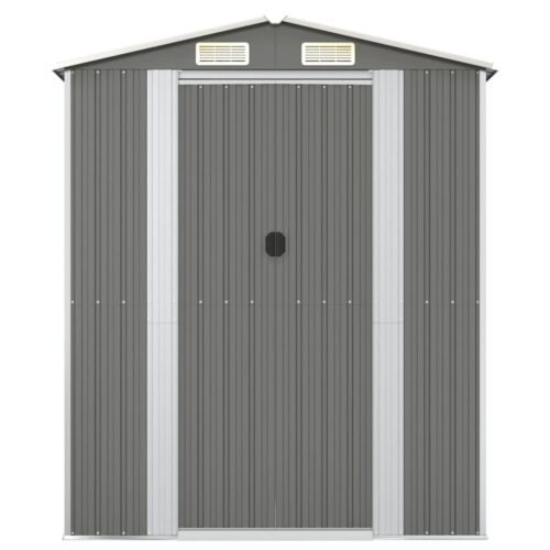 Garden Shed Light Grey 192x108x223cm Galvanised Steel - Image 3