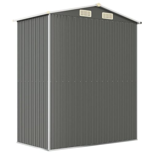 Garden Shed Light Grey 192x108x223cm Galvanised Steel - Image 5
