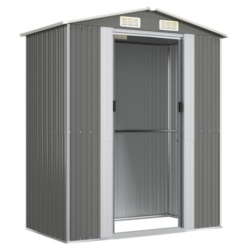 Garden Shed Light Grey 192x108x223cm Galvanised Steel - Image 6