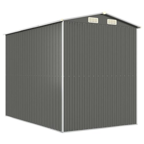 Garden Shed Light Grey 192x274x223cm Galvanised Steel - Image 6