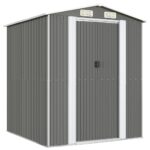 Garden Shed Light Grey 192x191x223cm Galvanised Steel
