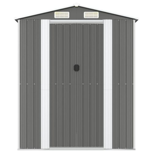 Garden Shed Light Grey 192x191x223cm Galvanised Steel - Image 3