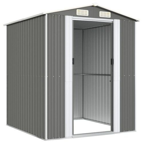Garden Shed Light Grey 192x191x223cm Galvanised Steel - Image 4