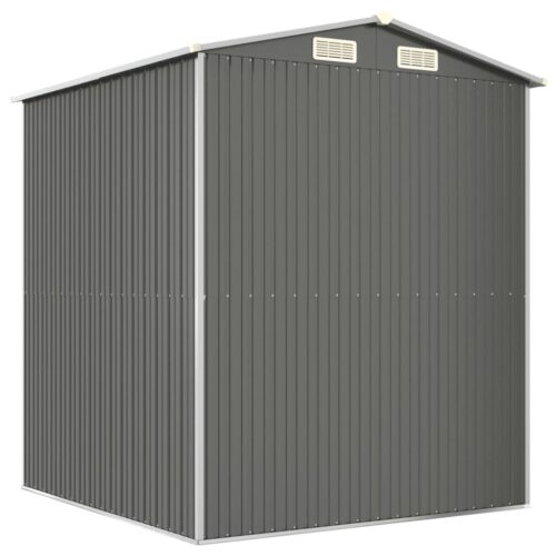 Garden Shed Light Grey 192x191x223cm Galvanised Steel - Image 6