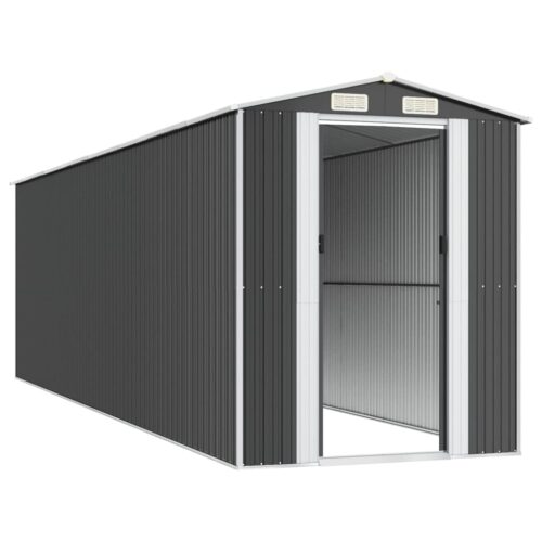 Garden Shed Anthracite 192x689x223cm Galvanised Steel - Image 4