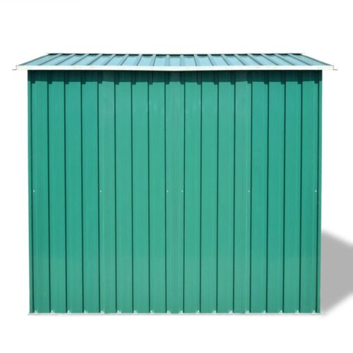 Garden Storage Shed Green Metal 257x205x178cm - Image 3