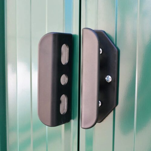 Garden Storage Shed Green Metal 257x205x178cm - Image 5