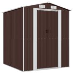 Garden Shed Dark Brown 192x191x223cm Galvanised Steel