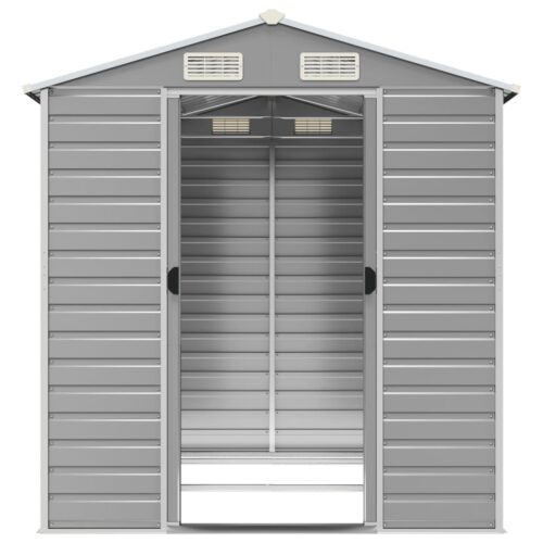 Garden Shed Light Grey 191x215x198cm Galvanised Steel - Image 5