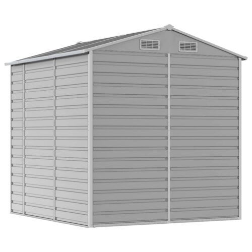 Garden Shed Light Grey 191x215x198cm Galvanised Steel - Image 7