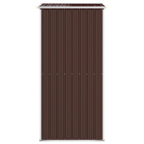 Garden Shed Dark Brown 192x108x223cm Galvanised Steel - Image 4