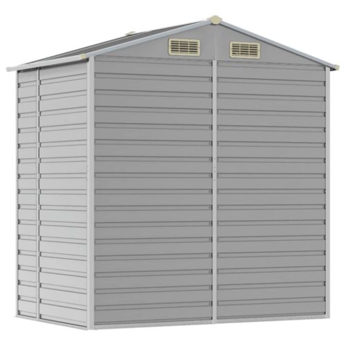 Garden Shed Light Grey 191x130x198cm Galvanised Steel - Image 7