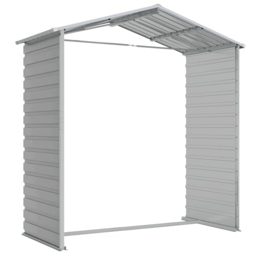 Garden Shed Light Grey 191x130x198cm Galvanised Steel - Image 9