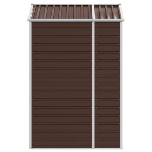 Garden Shed Brown 191x130x198cm Galvanised Steel - Image 6