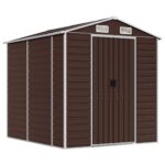 Garden Shed Brown 191x215x198cm Galvanised Steel
