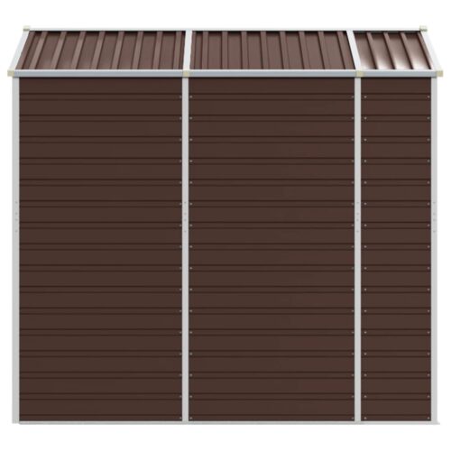 Garden Shed Brown 191x215x198cm Galvanised Steel - Image 6