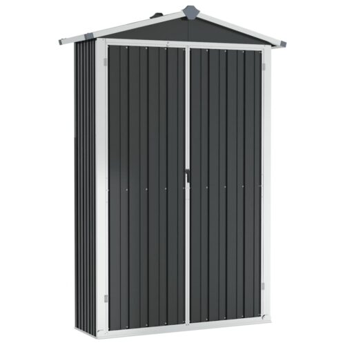 Garden Shed Anthracite 116x45x175cm Galvanised Steel