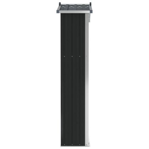 Garden Shed Anthracite 116x45x175cm Galvanised Steel - Image 5