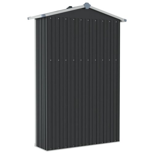 Garden Shed Anthracite 116x45x175cm Galvanised Steel - Image 6