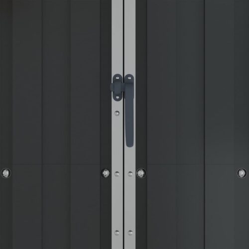Garden Shed Anthracite 116x45x175cm Galvanised Steel - Image 7