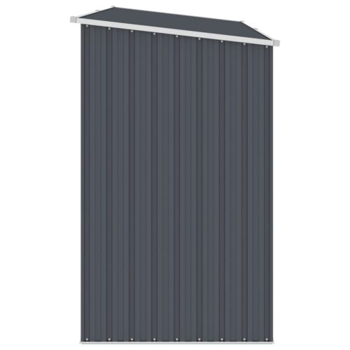 Garden Firewood Shed Anthracite 245x98x159cm Galvanised Steel - Image 3