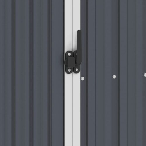 Garden Firewood Shed Anthracite 245x98x159cm Galvanised Steel - Image 5