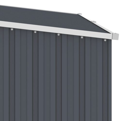 Garden Firewood Shed Anthracite 245x98x159cm Galvanised Steel - Image 6