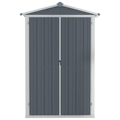 Garden Shed Grey 116x45x175cm Galvanised Steel - Image 4