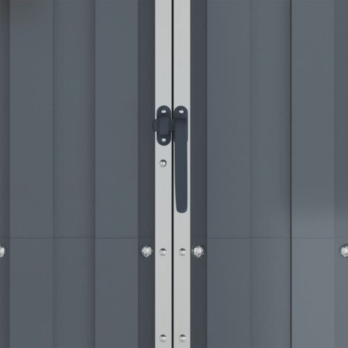 Garden Shed Grey 116x45x175cm Galvanised Steel - Image 7