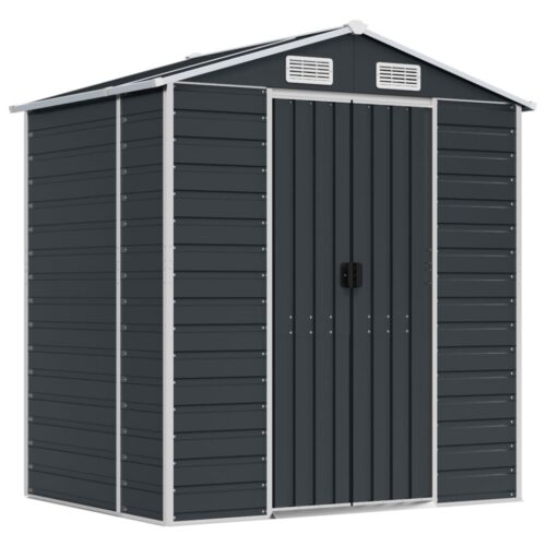 Garden Shed Anthracite 191x130x198cm Galvanised Steel
