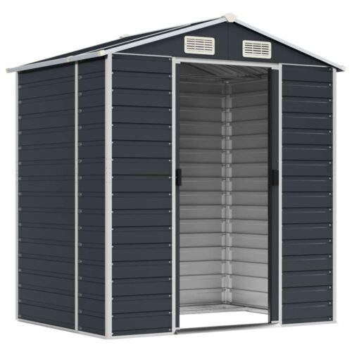 Garden Shed Anthracite 191x130x198cm Galvanised Steel - Image 3