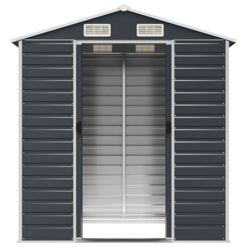 Garden Shed Anthracite 191x130x198cm Galvanised Steel - Image 5