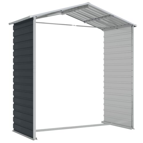 Garden Shed Anthracite 191x130x198cm Galvanised Steel - Image 9