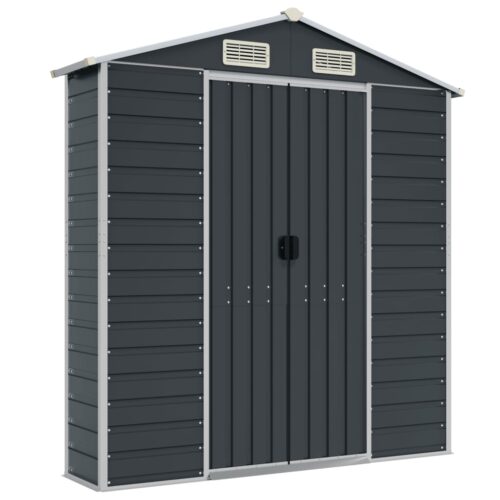 Garden Shed Anthracite 191x215x198cm Galvanised Steel - Image 8