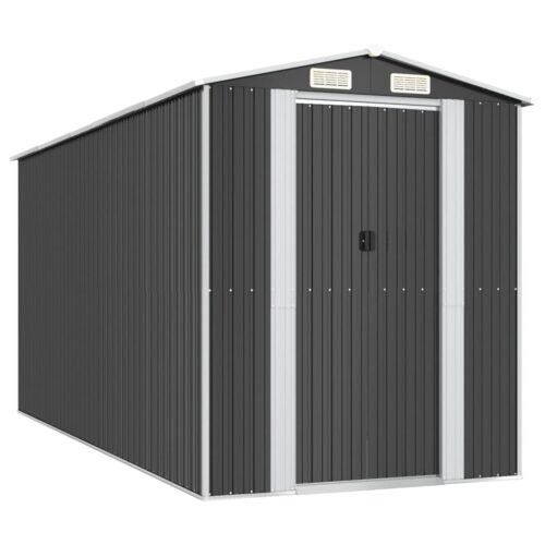 Garden Shed Anthracite 192x440x223cm Galvanised Steel