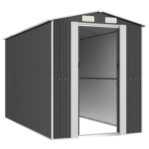 Garden Shed Anthracite 192x357x223cm Galvanised Steel - Image 4