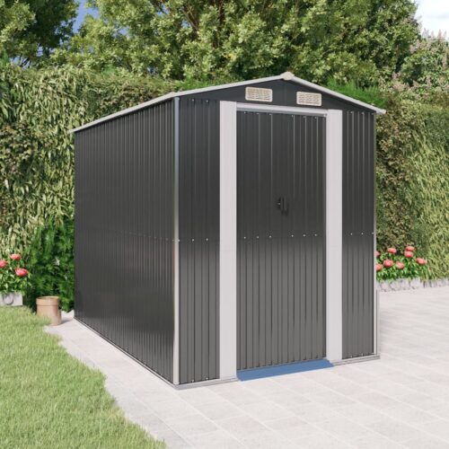 Garden Shed Anthracite 192x274x223cm Galvanised Steel - Image 2
