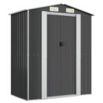Garden Shed Anthracite 192x108x223cm Galvanised Steel
