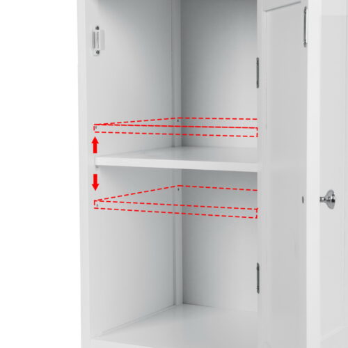 Artiss Bathroom Cabinet Storage 161cm White Rattan Tallboy Toilet Cupboard - Image 7
