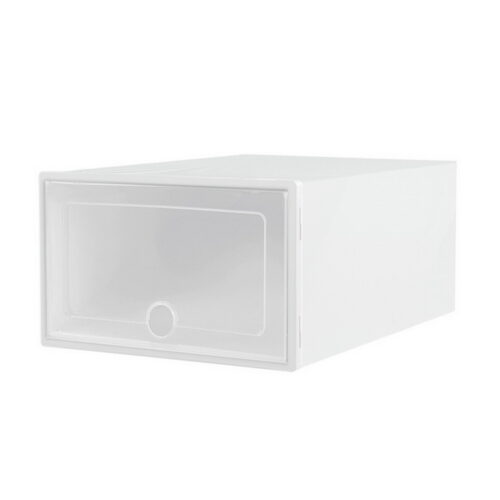 Artiss Shoe Box Rack DIY Set of 12 Stackable White Abel - Image 3