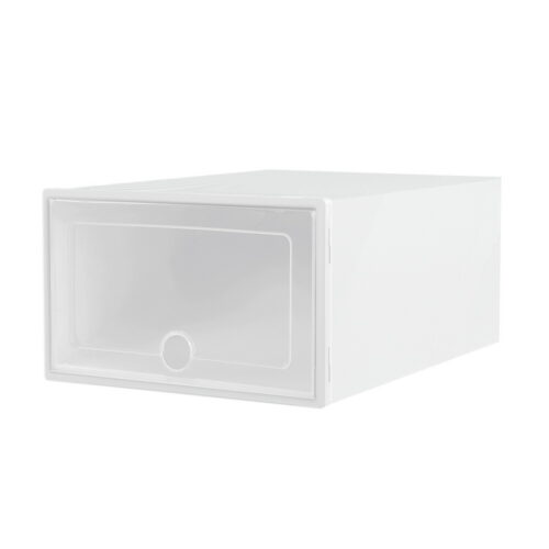 Artiss Shoe Box Rack DIY Set of 24 Stackable White Abel - Image 3