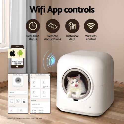 i.Pet Automatic Cat Litter Box Smart Self-Cleaning Large Cat Litter Box Kitty Toilet App Control - Image 6