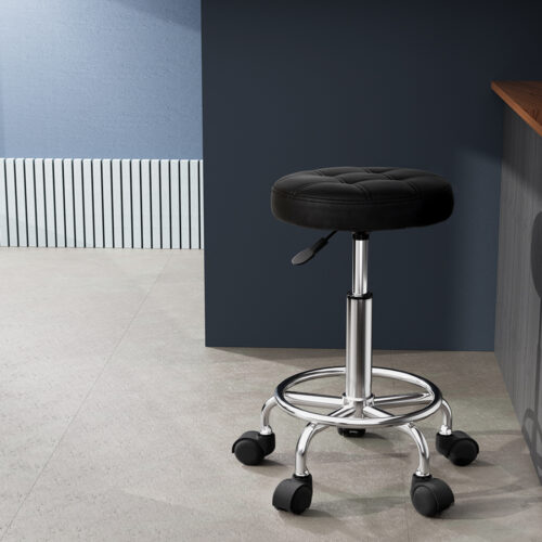 Artiss Salon Stool Round Swivel Chairs - Image 6