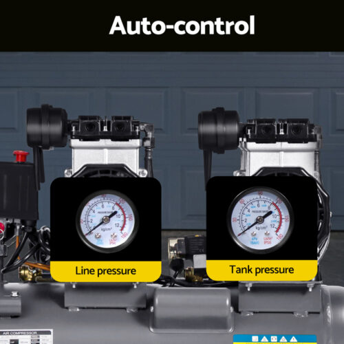 Giantz 50L Air Compressor 200L/min 3.0HP Oil-Free Quiet Electric Portable Air Inflator - Image 5