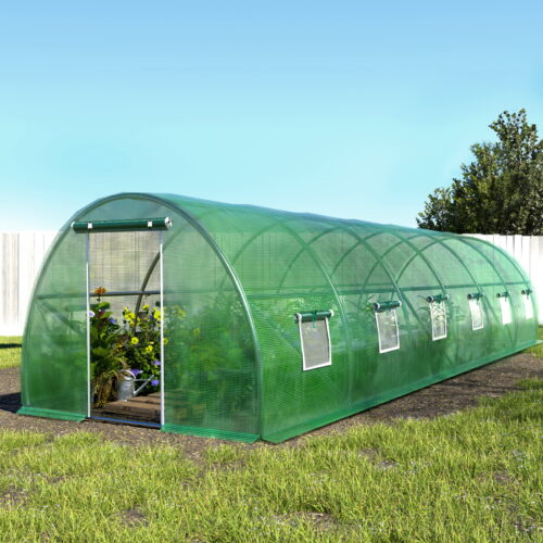 Green Fingers Greenhouse 9x3x2M Walk in Green House Tunnel Plant Garden Shed Dome - Image 7