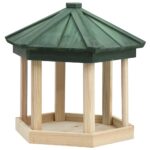 Bird Feeder Octagon Solid Firwood 33x30cm