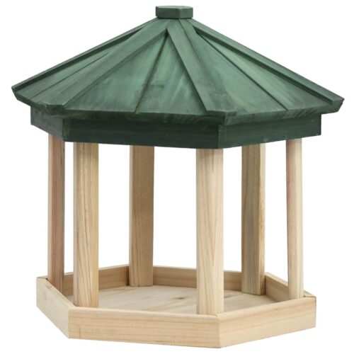 Bird Feeder Octagon Solid Firwood 33x30cm