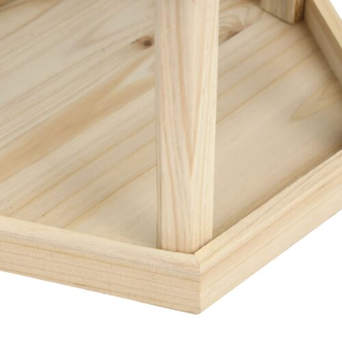 Bird Feeder Octagon Solid Firwood 33x30cm - Image 5